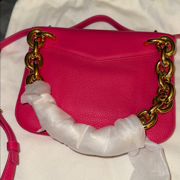 Brand New Bottega Veneta mount small envelope pink crossbody bag with dust bag - Picture 9 of 11